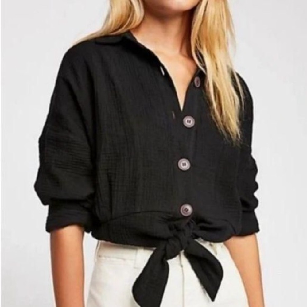 Free People Sunstreaks Tie Long Sleeve